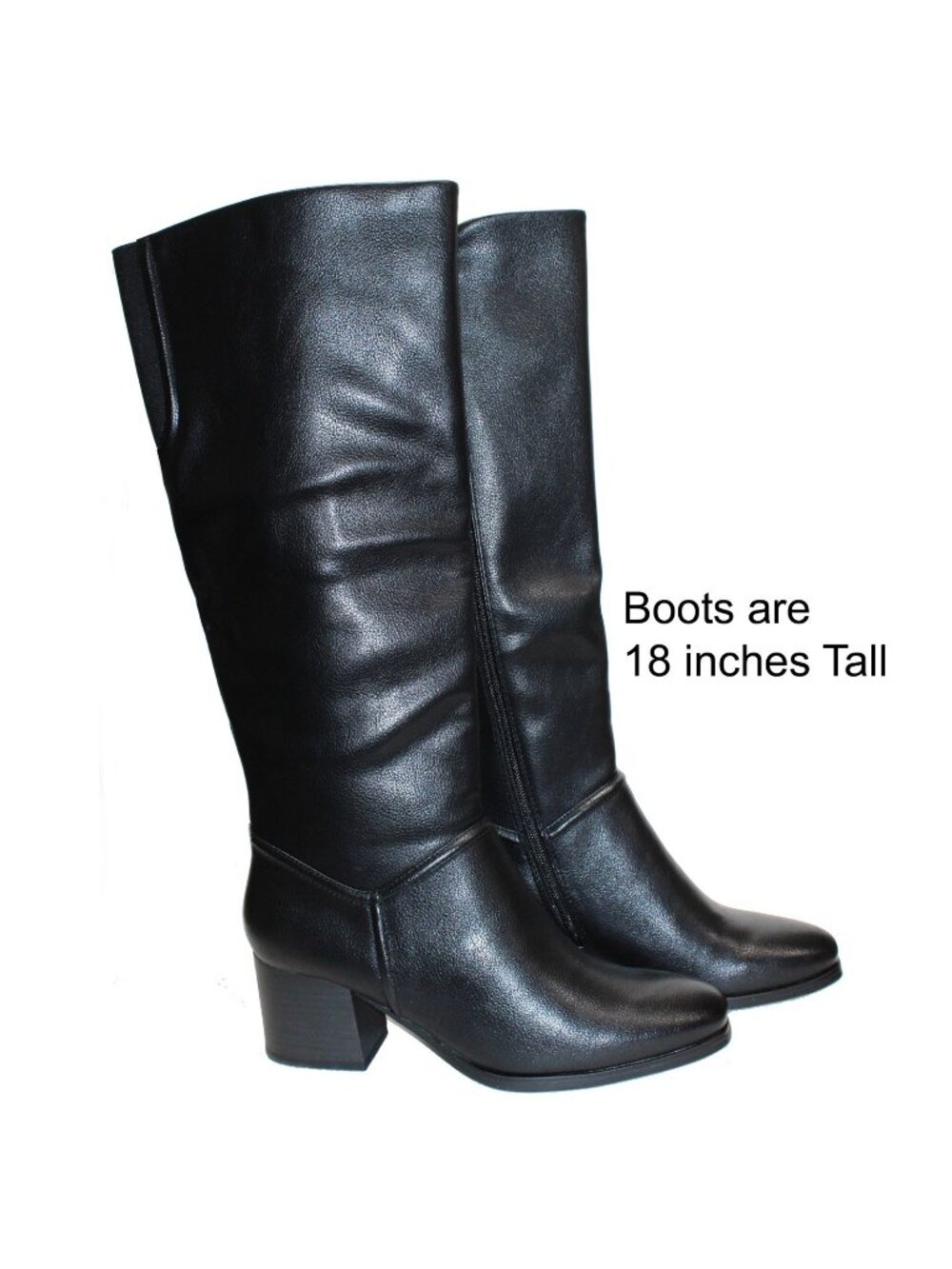Baretraps Women Thalia Block Heel Riding Boots Size US 8.5M Black Faux Leather